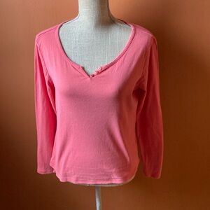 Route 66 authentic salmon long-sleeve tee